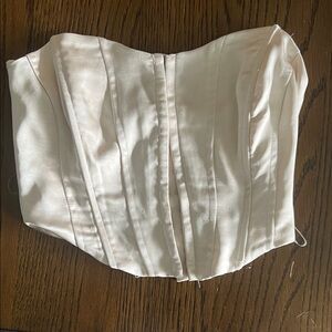 La Hearts Cream Satin Corset